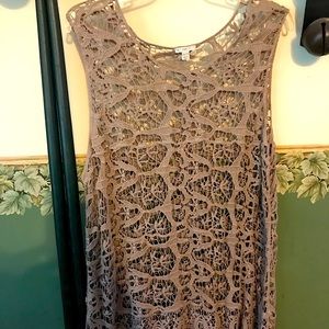 Long Lace Cover Blouse